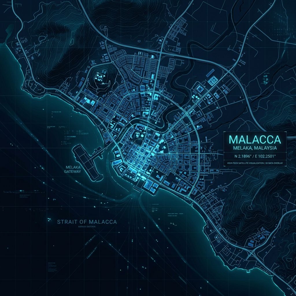 Melaka Satellite City Map View