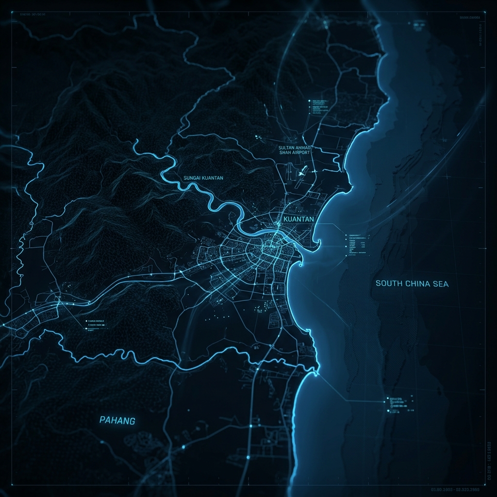Pahang Satellite City Map View