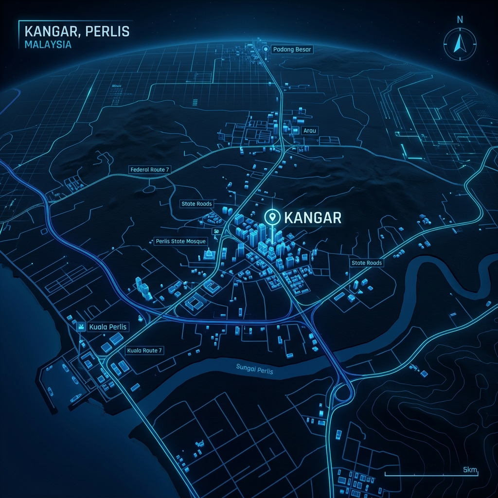 Perlis Satellite City Map View