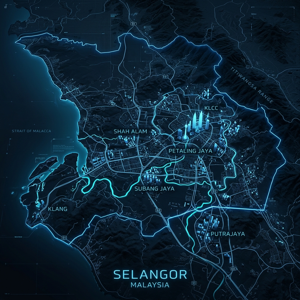 Selangor Satellite City Map View