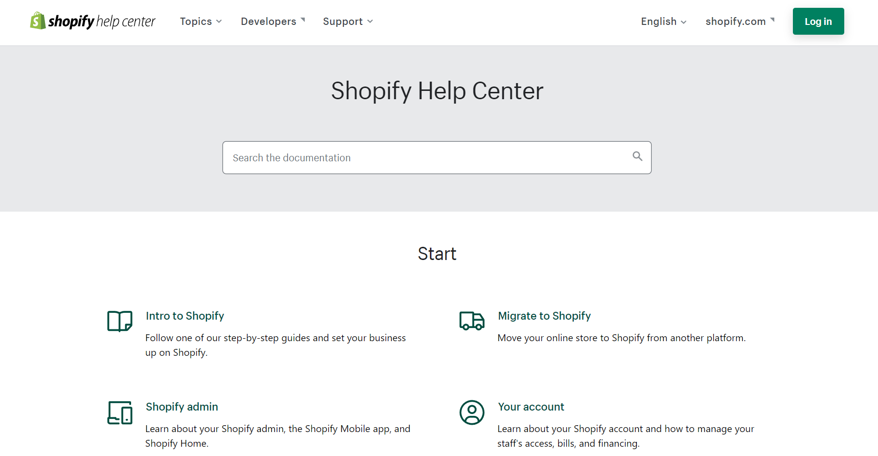 Support for shopify eCommerce platform