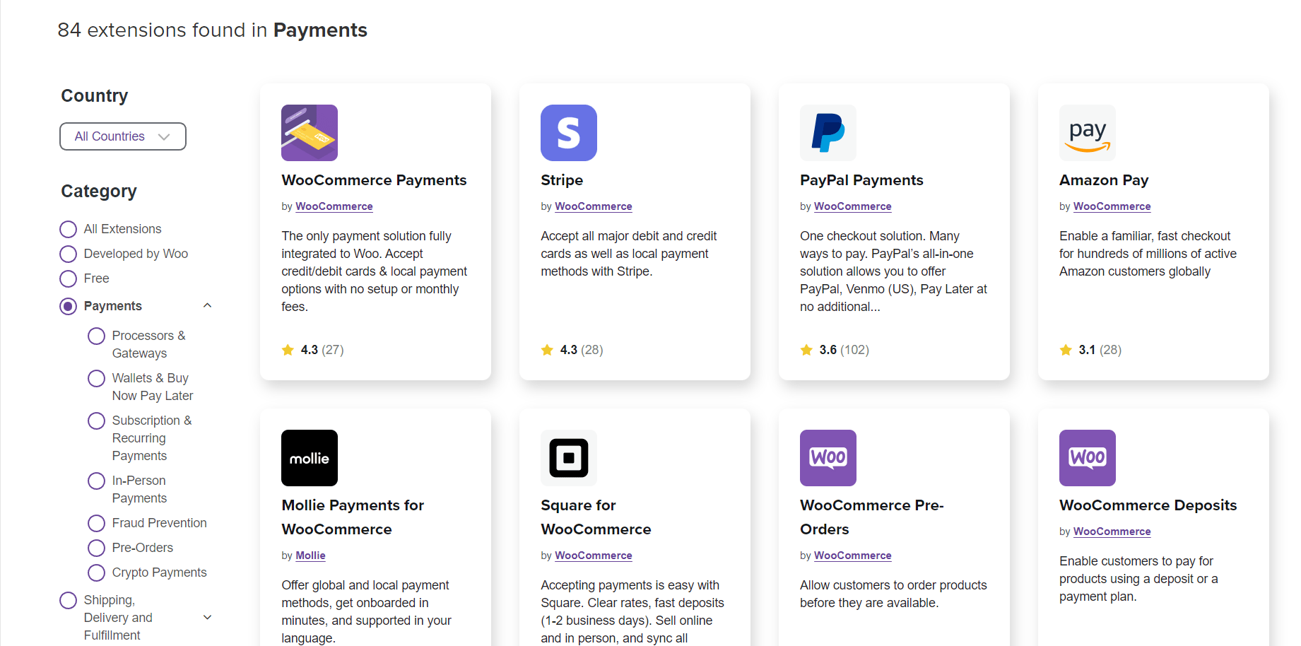 payment option Woocommerce eCommerce platform