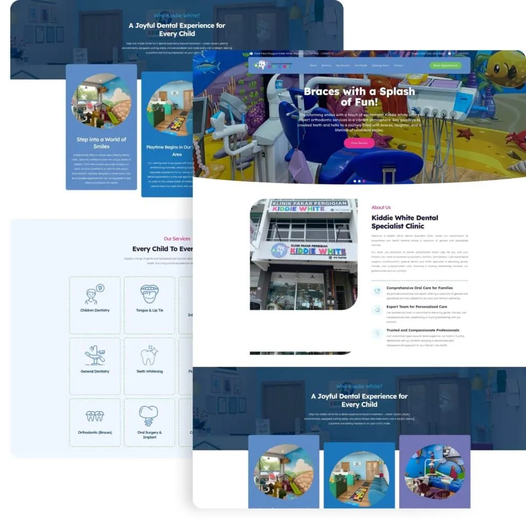 Colorful educational website design showcasing interactive learning tools and resources for children.