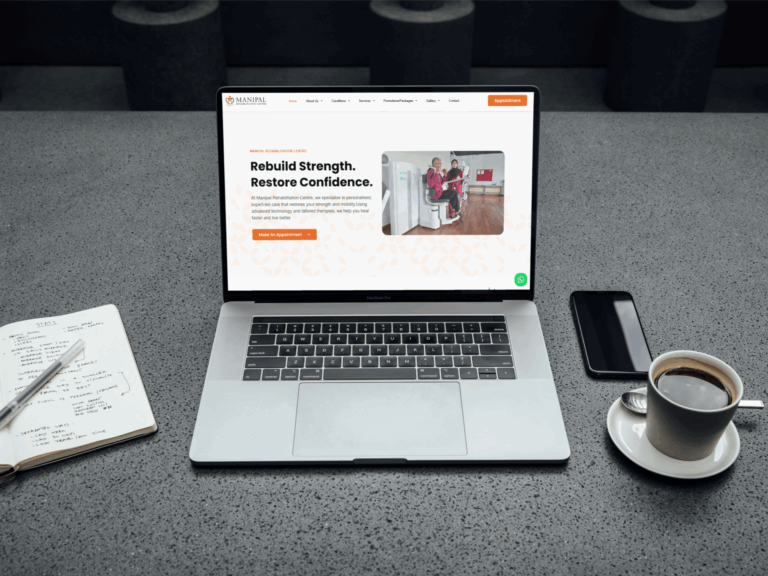 Manipal Rehabilitation Centre website design showcase