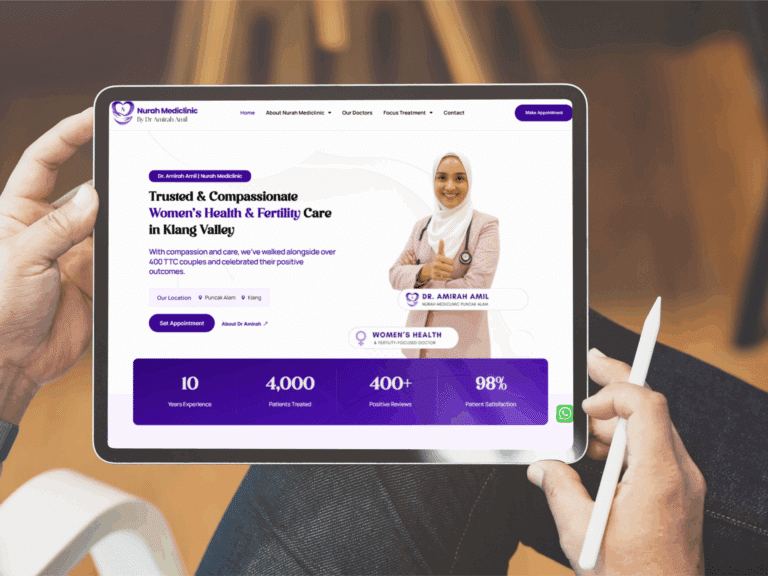 Nurah Mediclinic website design showcase